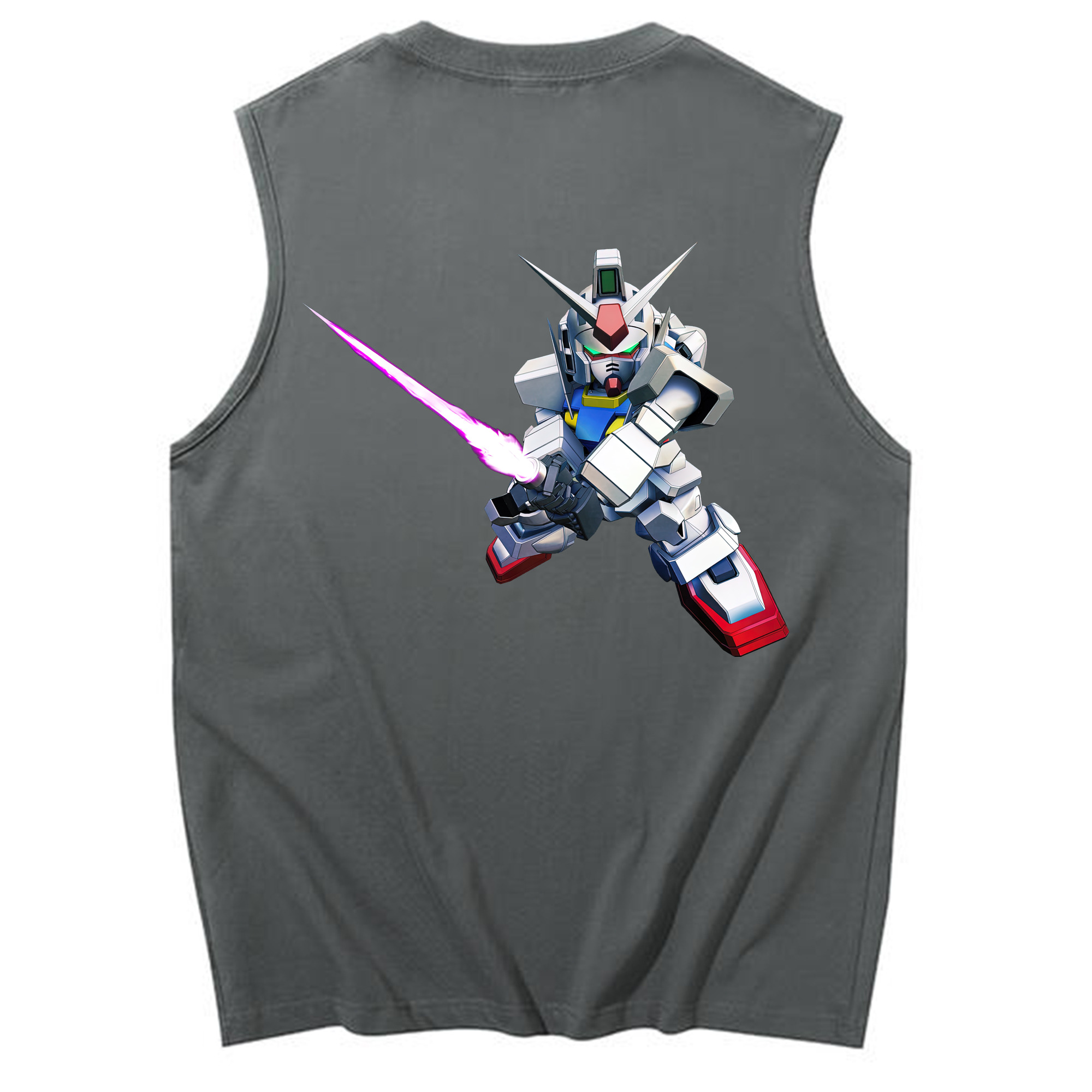 （画像用） 機動戦士ガンダム Mobile Suit Gundam コットン100％タンクトップ（背面プリント）